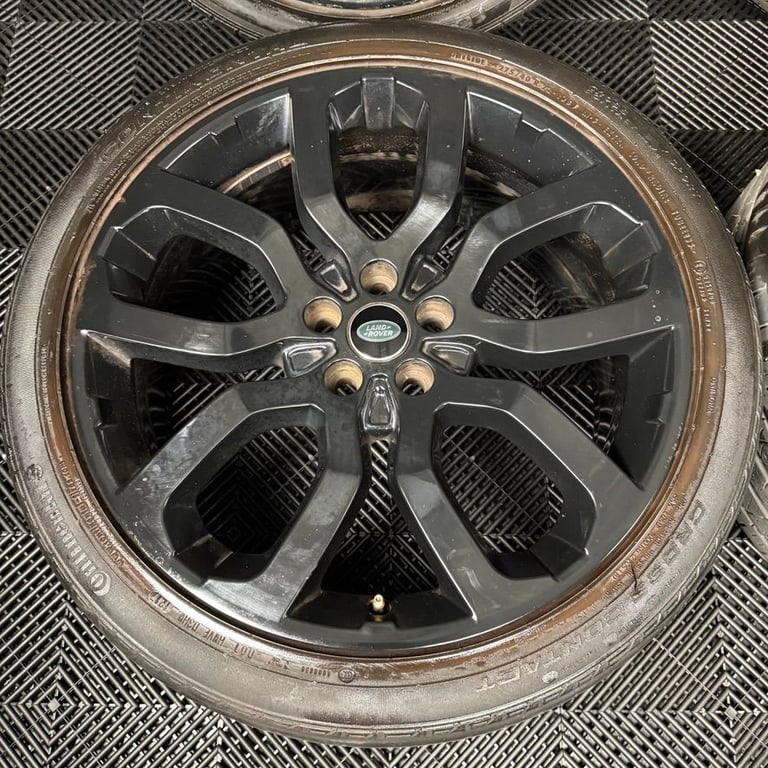 22" GENUINE RANGE ROVER SPORT LAND DISCOVERY BLACK WHEELS TYRES ALLOYS 5001