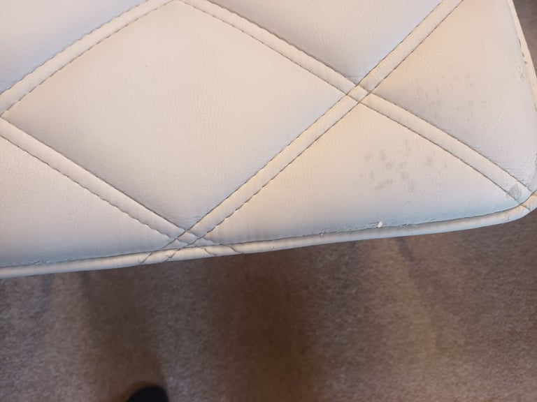 6 MODERN DINING CHAIRS - 3 WHITE,  3 DARK GREY