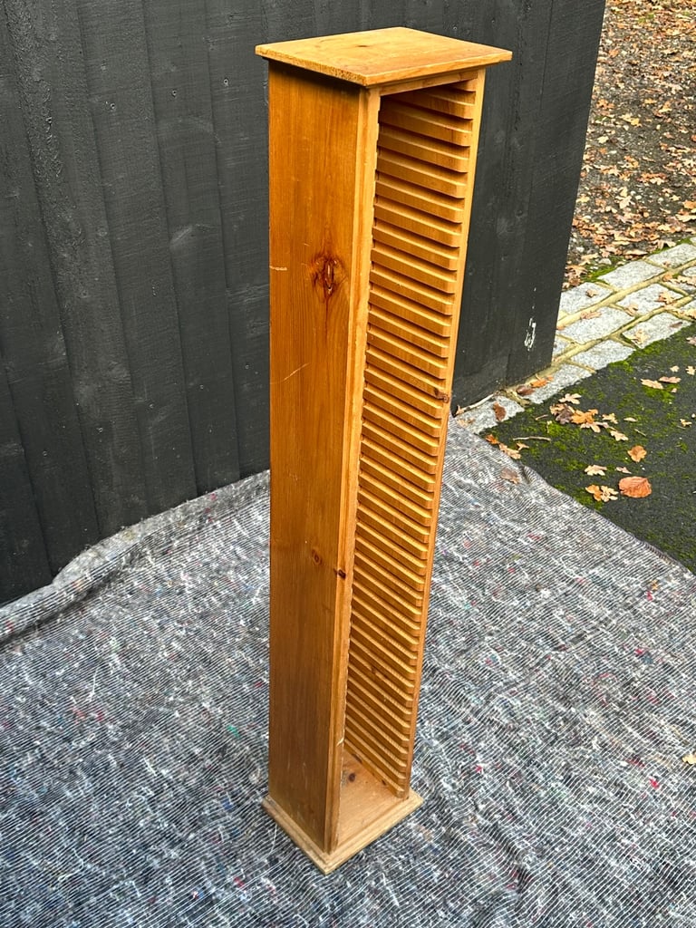 Wooden CD storage tower rack