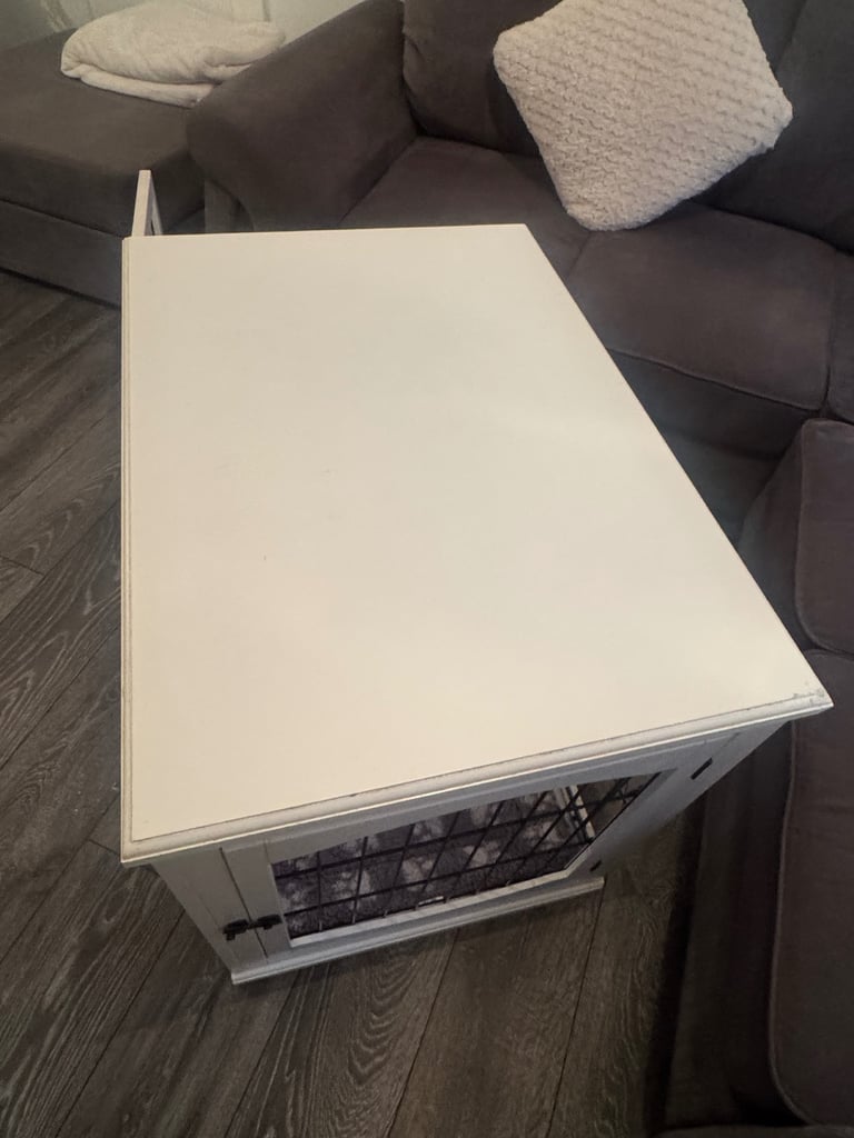 White Wooden 80cm Dog Crate Cage For Sale Puppy Training Pen Enclosure Bed