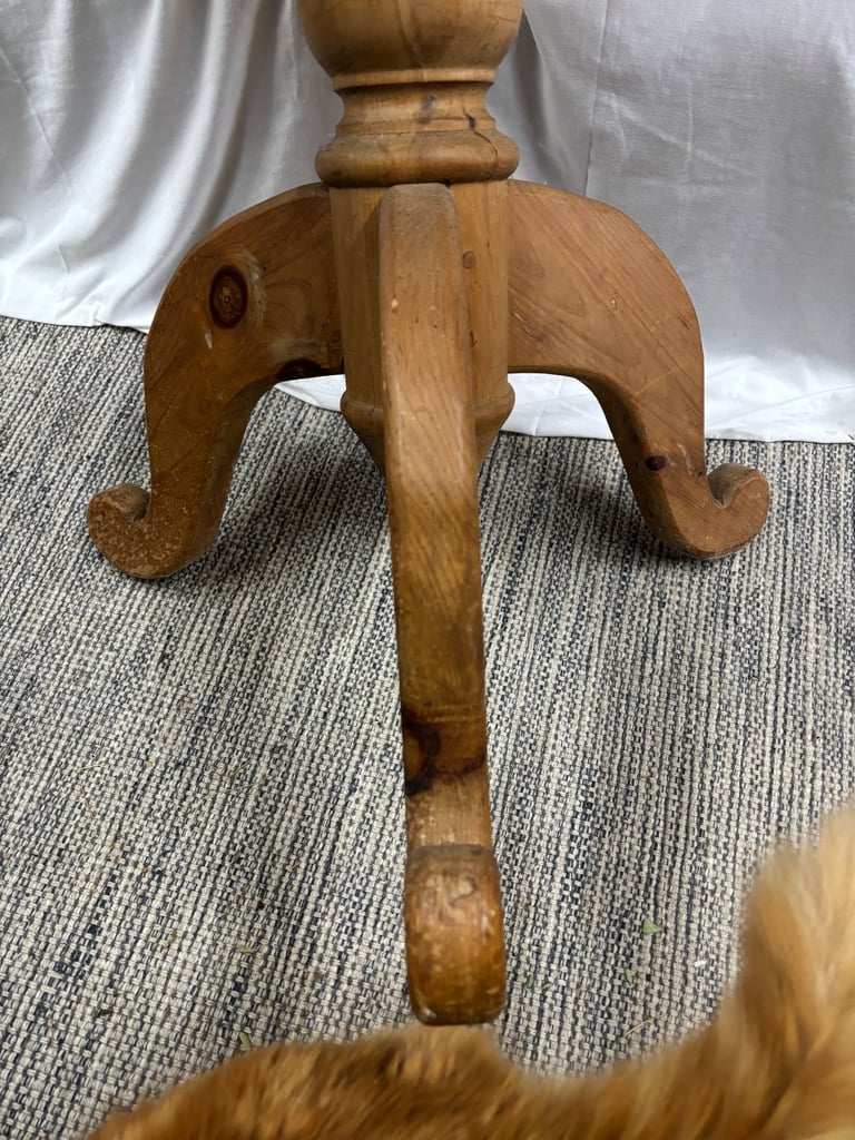 Reclaimed pine table with painted top