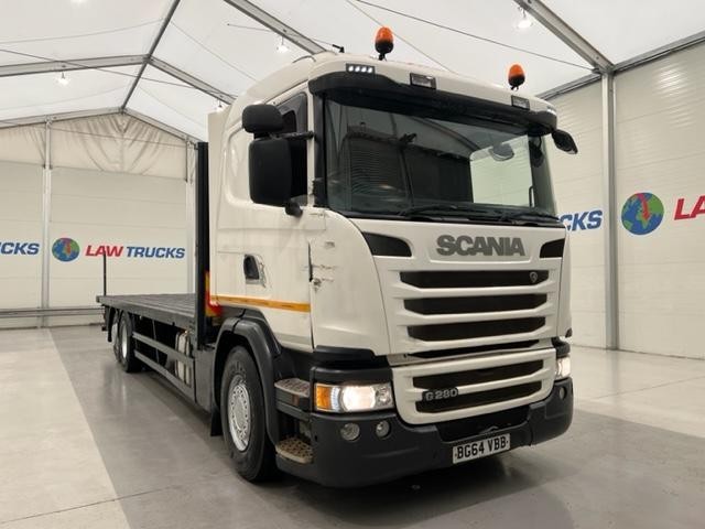 Scania G280 6x2 10 Tyre Rear Lift Sleeper Cab Flatbed Manual