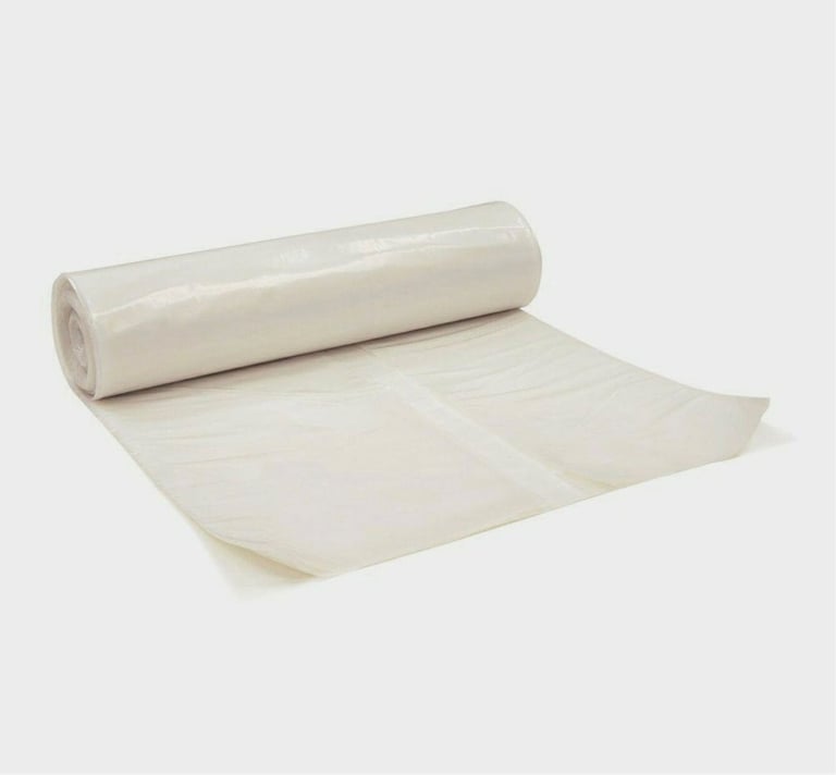 image for Heavy Duty Clear Polythene Sheeting Extra Thick Plastic Film Garden DPM Roll 50 MT