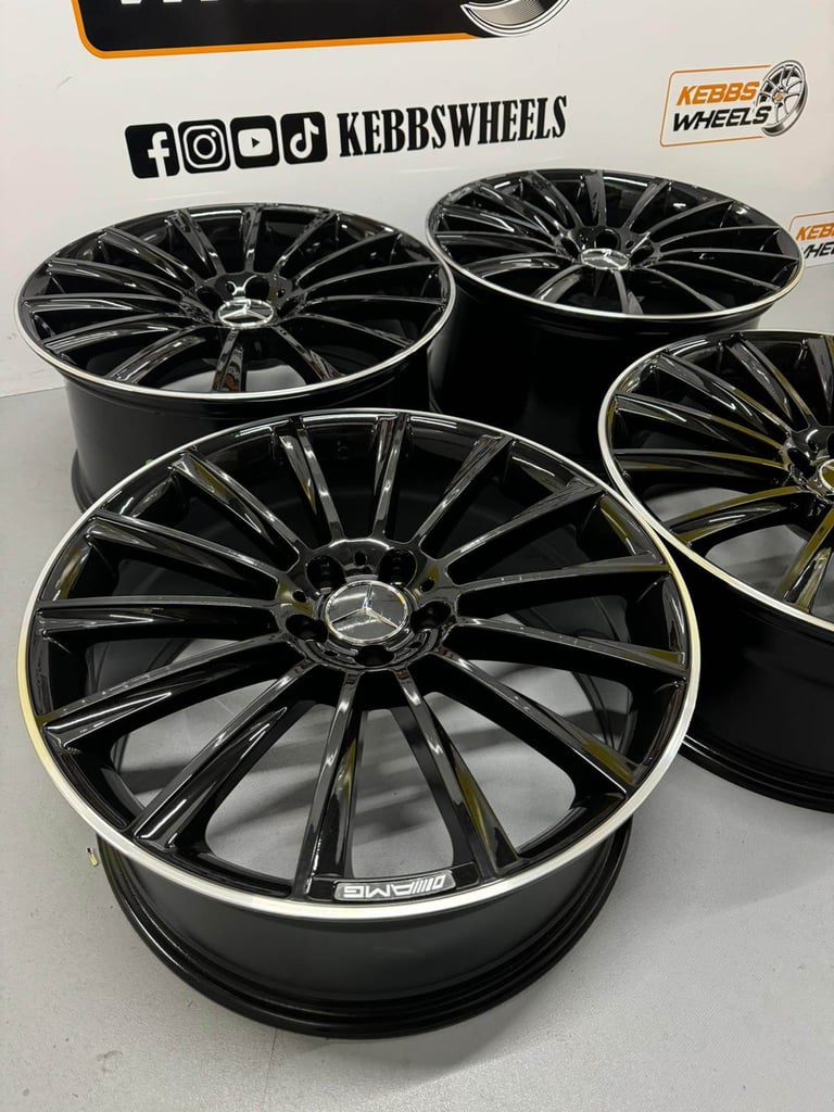 20" MERCEDES TURBINE TWIST REPLACEMENT ALLOY WHEELS C CLASS E CLASS S CLASS 