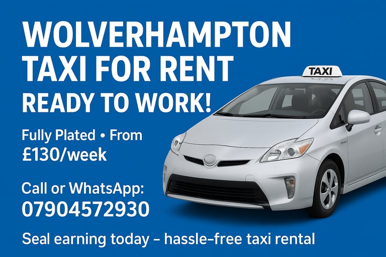 Wolverhampton Plate Car available for Rent