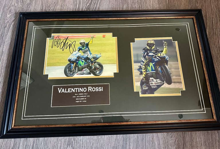 image for FREE TO COLLECT - Signed Valentino Rossi Framed Print