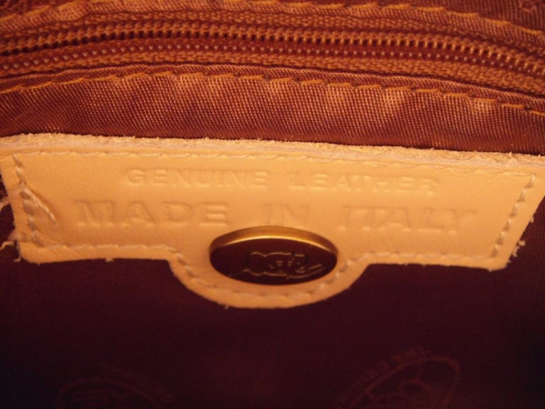 AVORIO ITALIAN LEATHER BAG ORANGE CROSSBODY NEW