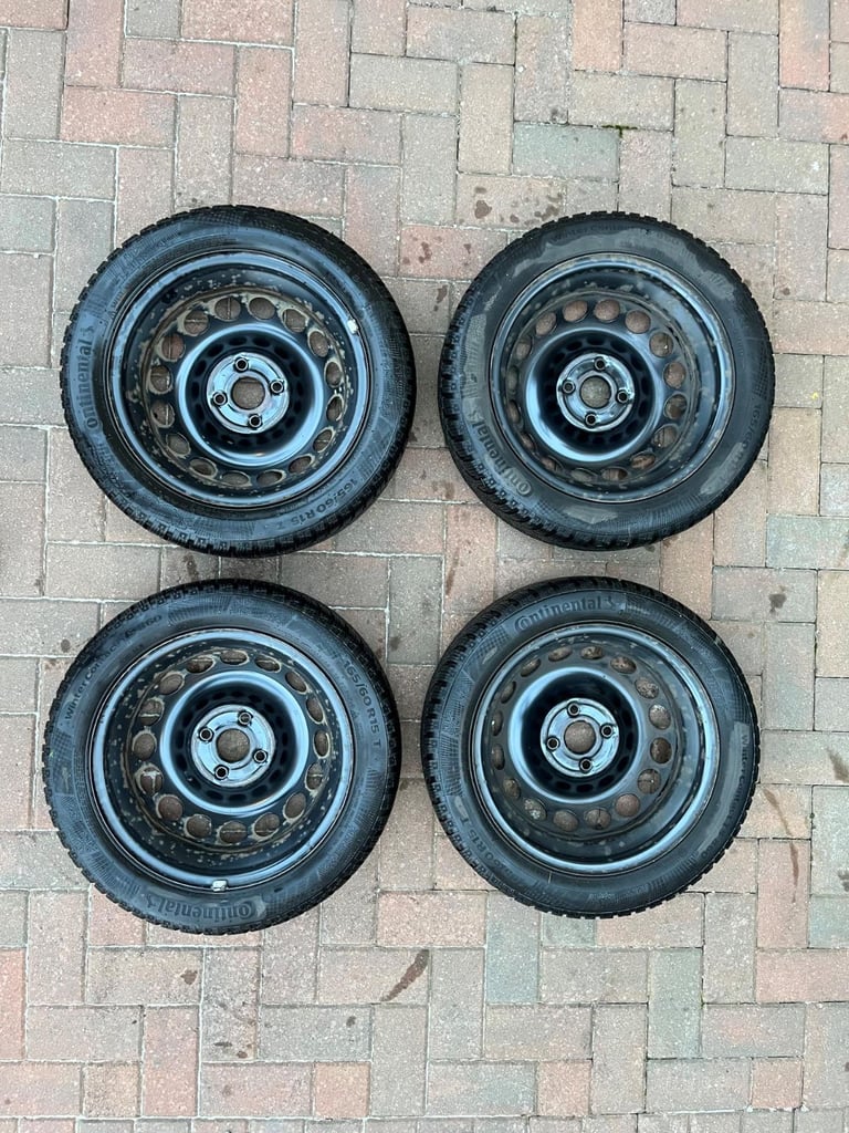 4 Complete wheels (winter tyres) for Toyota Aygo / Peugeot 108 / Citroën C1