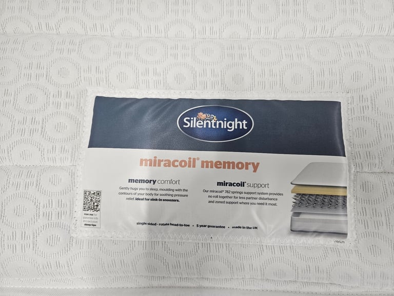 Silentnight Miracoil Memory Mattress, Double RRP £299 (Brand New)