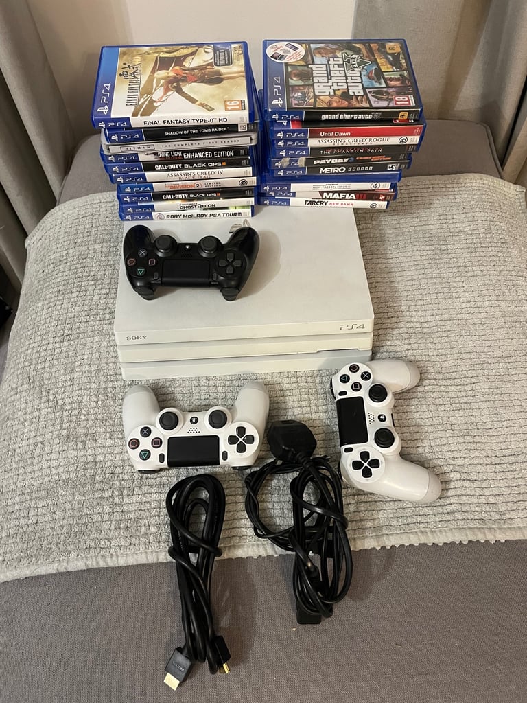 Sony PlayStation 4 Pro - Console - 1TB - White with x20 games bundle