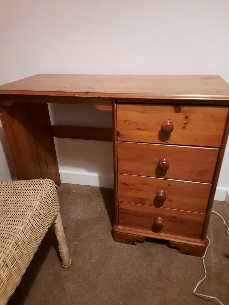 image for Pine dressing table with mirror