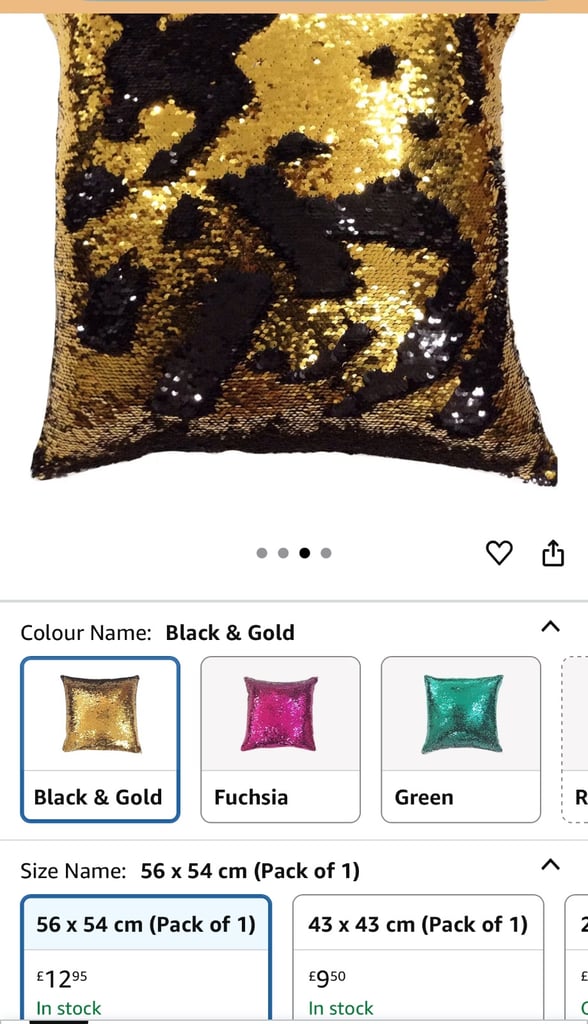 image for Velosso Magic Reveal Mermaid Sequins Cushion Cover Throw Two Tone Flip Sequins Sparkly Glitter