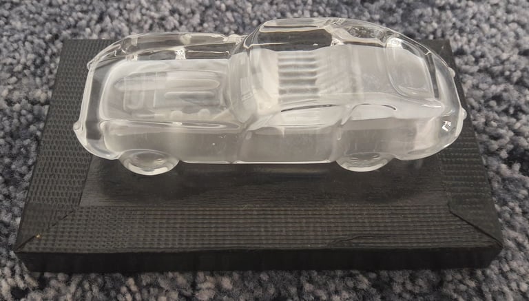 image for Hof Bauer Paperweight Jaguar E-Type Vintage Car Crystal Glass – post or collect