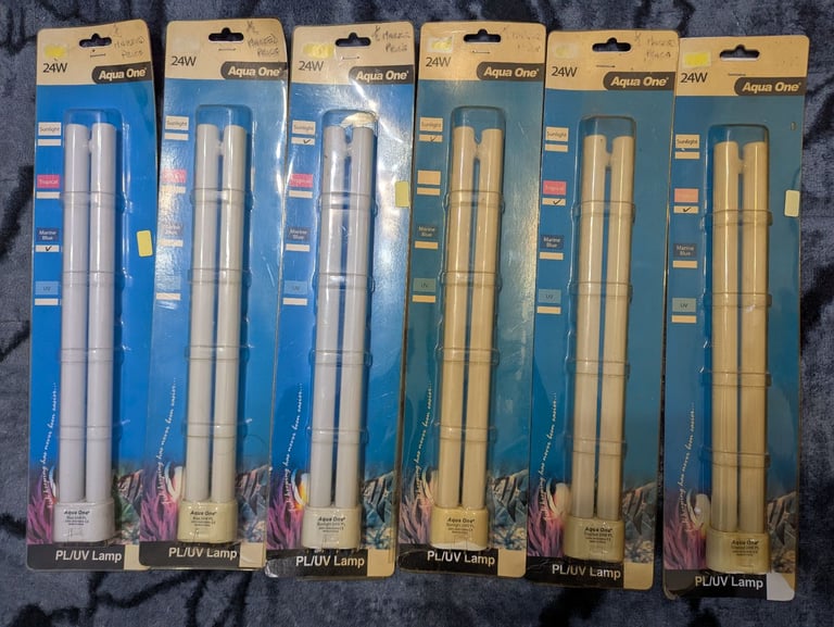 Aquarium light aqua one PL/UV 11w/18w/24w lamp, 2/4 pin fittings 