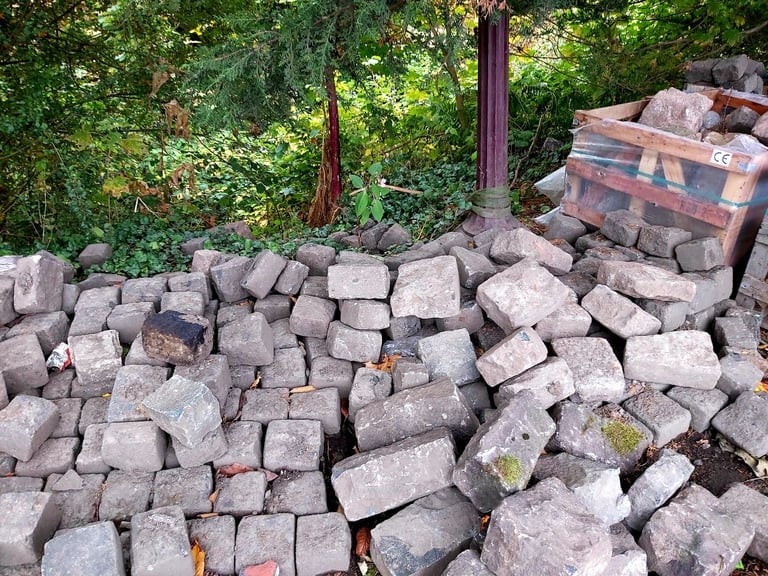 Reclaimed whinstone cobbles £1.20each 