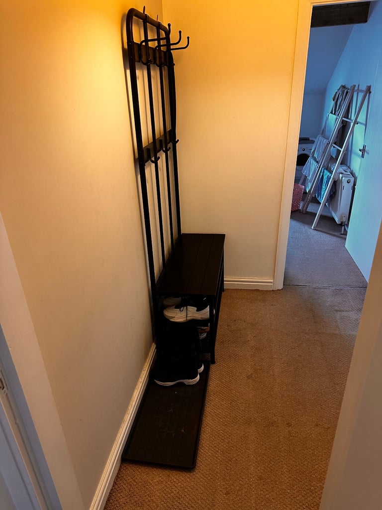 IKEA NIPÅSEN Coat Rack & Bench with Shoe Storage – Black