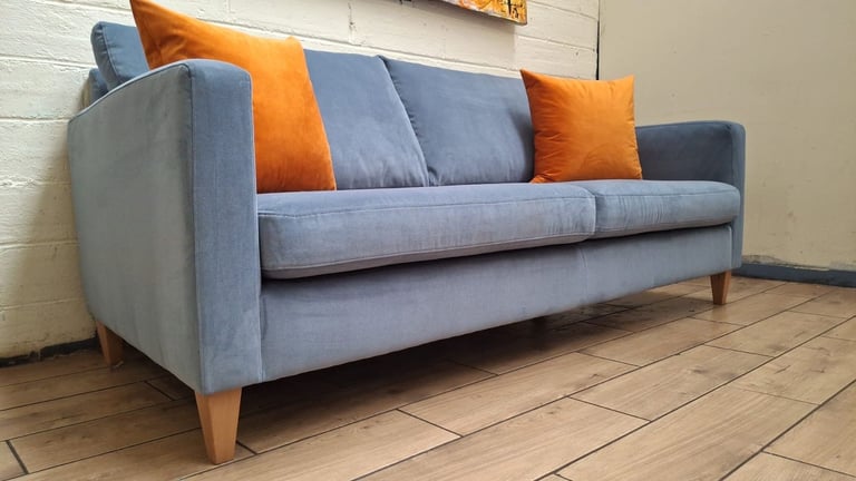 John lewis Bailey 2 seater sofa in blue velvet RRP £1400
