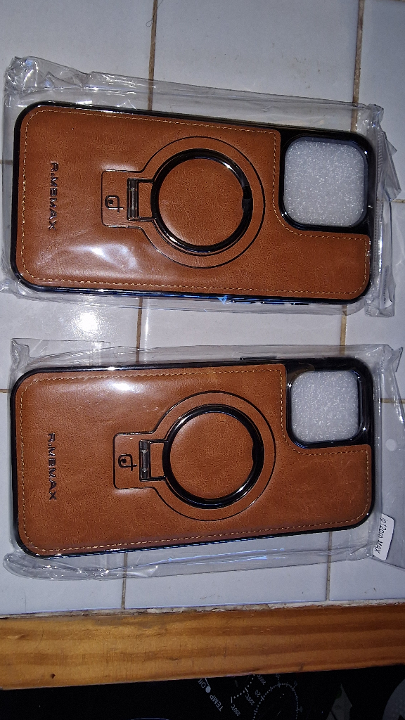 2x Luxury for iPhone 12 and 15 pro leather covers