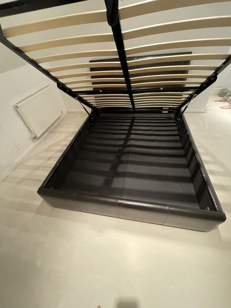 King Size Faux Leather Ottoman Bed Frame