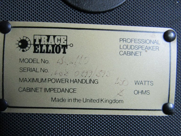 Trace Elliot  1x10 Bass Cab made in UK
