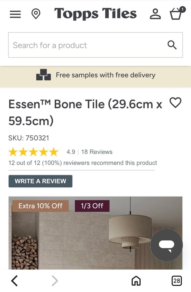 FREE Porcelain Tiles Essen Bone