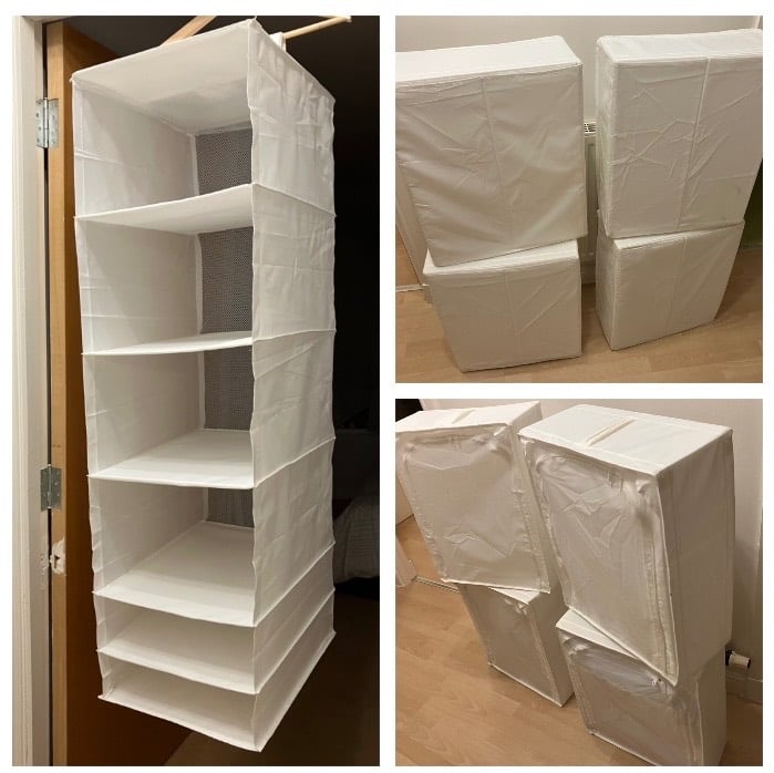 image for IKEA SKUBB for Pax wardrobe x4 and wardrobe insert