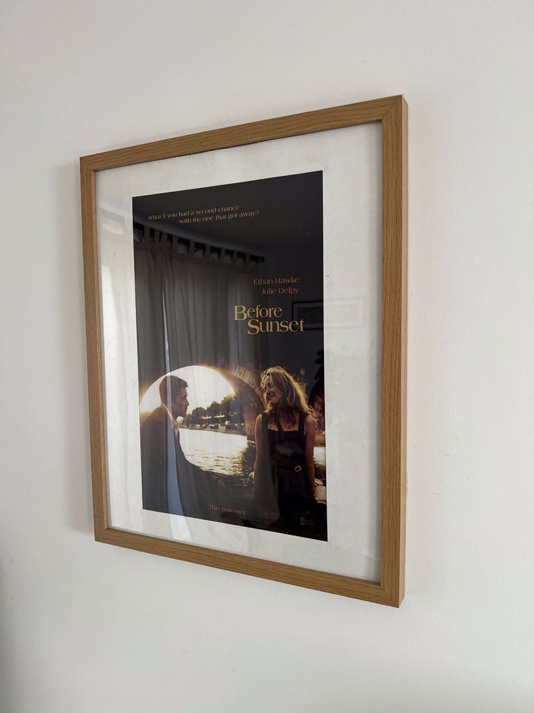 Before Sunset Film Wooden Framed Picture (Ethan Hawke Julie Delpy)
