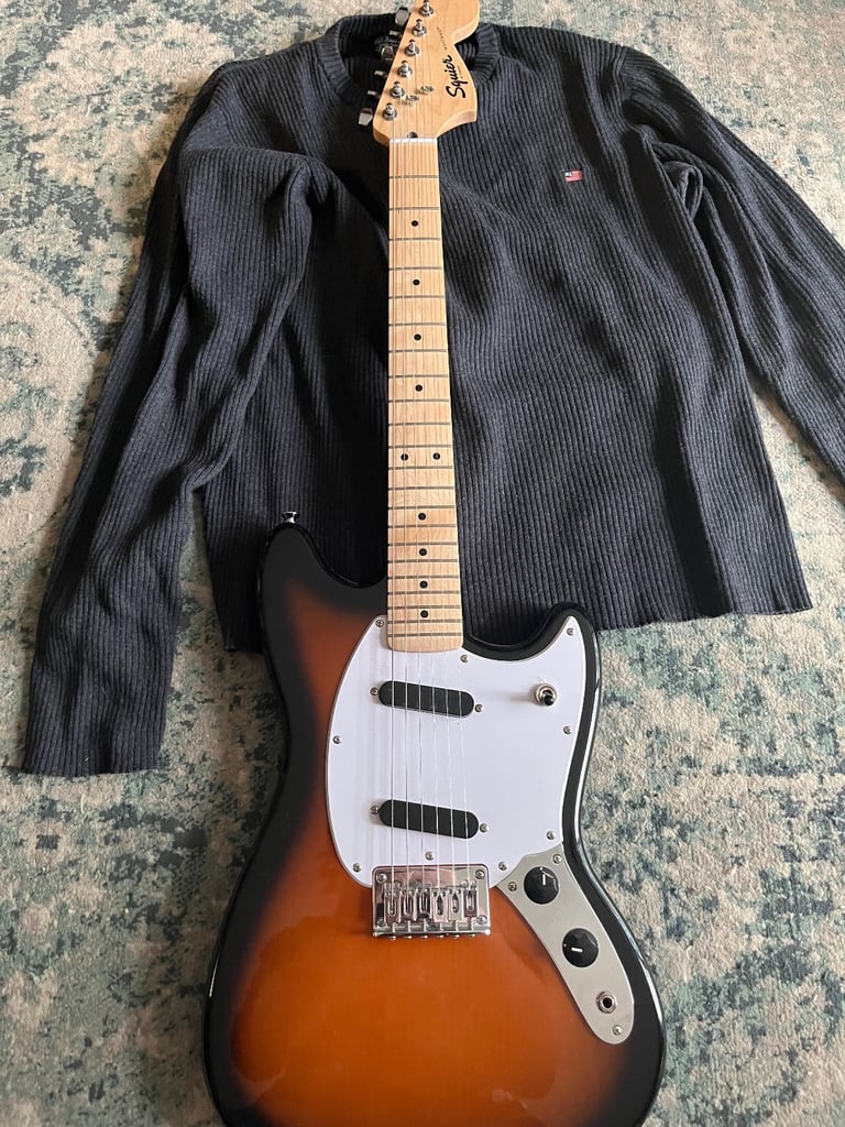 image for Squier by fender mustang electric guitar in sunburst