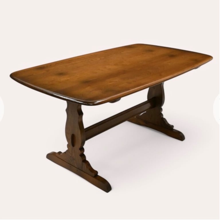 Ercol Refectory Plank Top Dining Table Golden Dawn Finish 