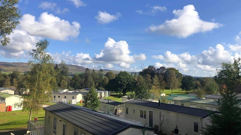 STATIC CARAVAN PARK IN SCOTLAND MOFFAT NEAR GLASGOW DUMFRIES AYRSHIRE EDINBURGH CARLISLE