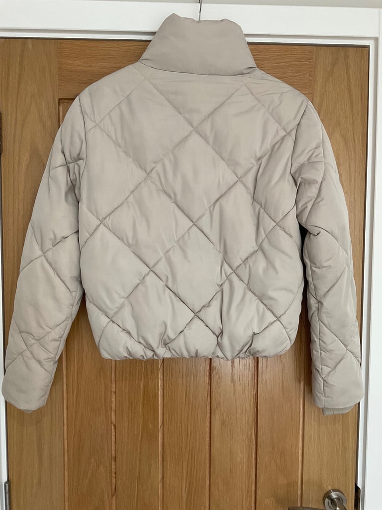 Cream Short Coat Jacket From Primark Size  XS  Quilted