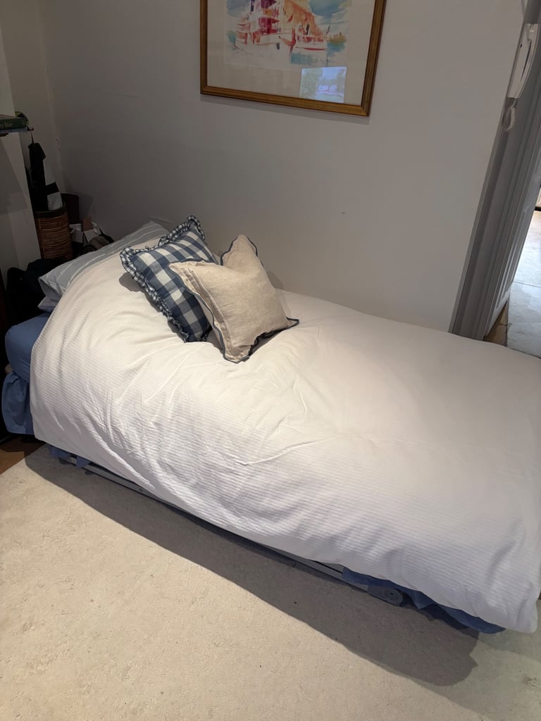 Single Bed Frame on Wheels (and mattress if wanted)