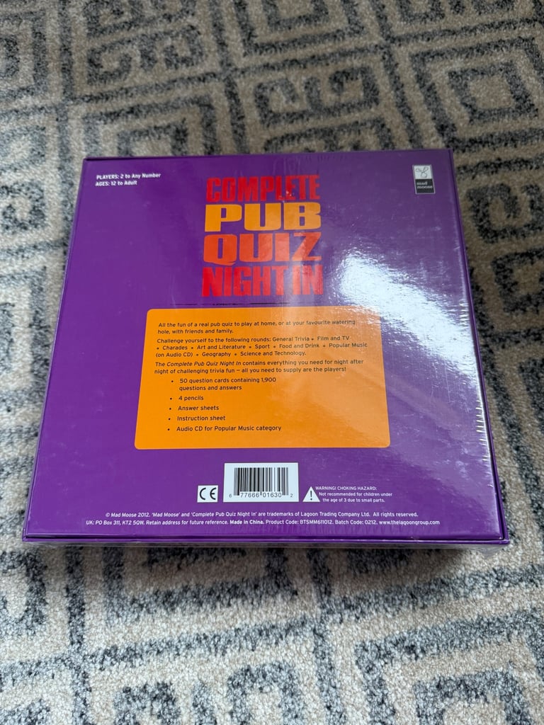 New Pub quiz night in game 