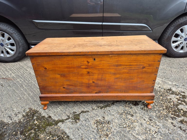 image for Blanket Box Ottoman,  Vintage,  wooden 