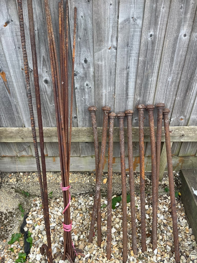 Assorted Large tent pegs and garden spikes 
