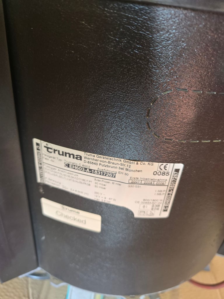 Caravan/ motorhome Truma boiler/ heater 