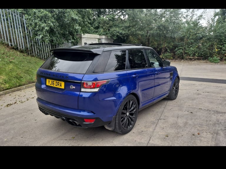 2016 LAND ROVER RANGE ROVER SPORT SVR V8 AUTO SUV BLUE PETROL