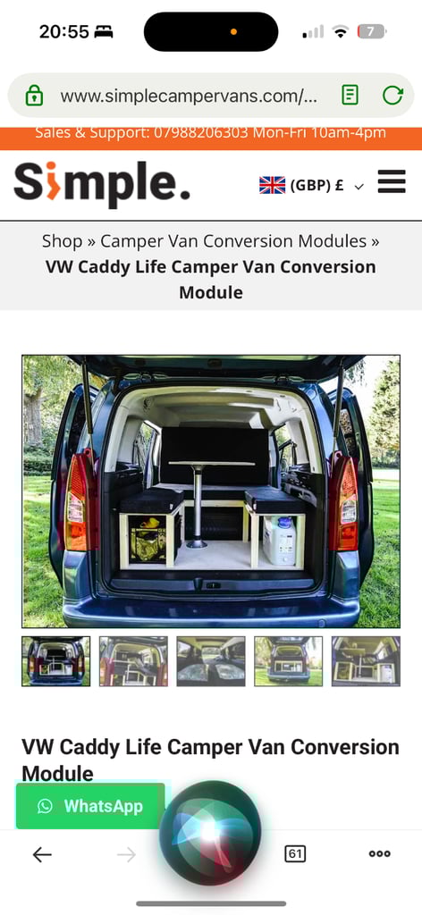 image for Boot jump camper module bed for VW caddy 