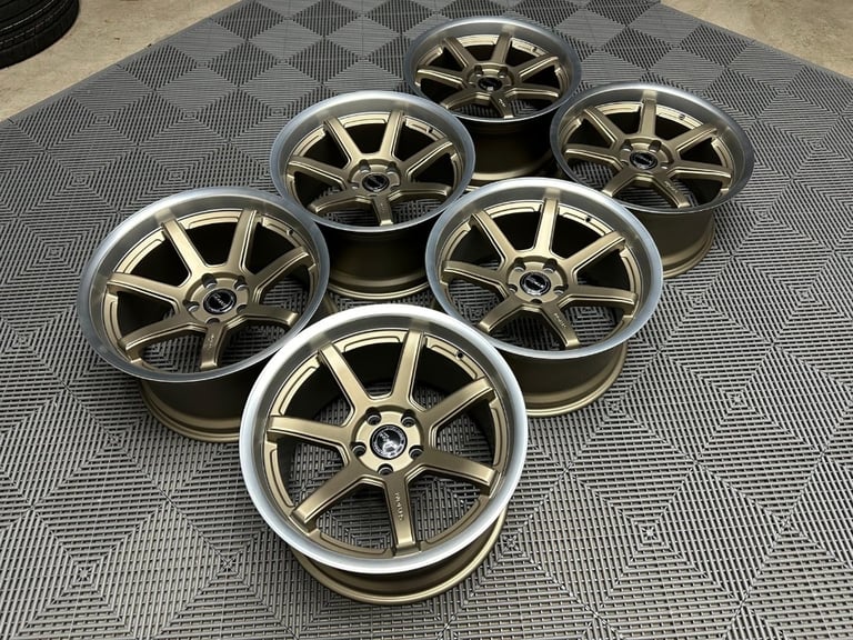 18" Inch Strom DS15 Drift Wheels 5x114.3 Nissan silvia skyline RX7 MX5 R32 R33 lexus IS200