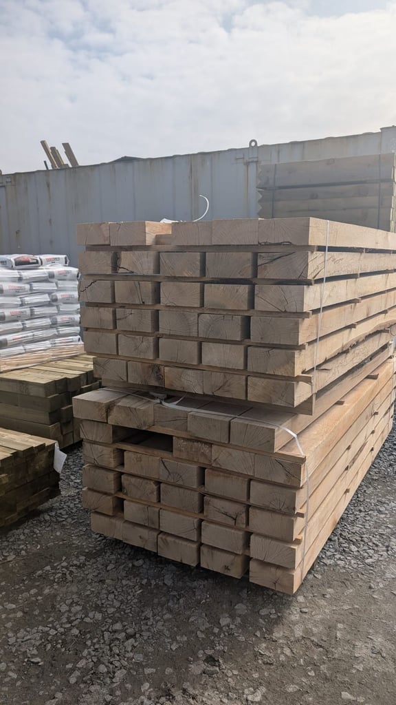 image for NEW OAK SLEEPERS 8ft long 8x4in only £48.00! KA20 3LR