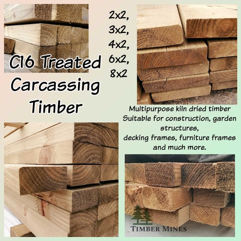 image for C16 CARCASSING TIMBER FROM ONLY £6.50 PER 4.8M LENGTH
