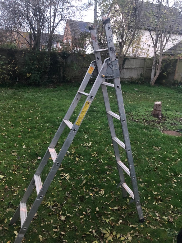 image for Aluminium 6ft step ladder that extends straight