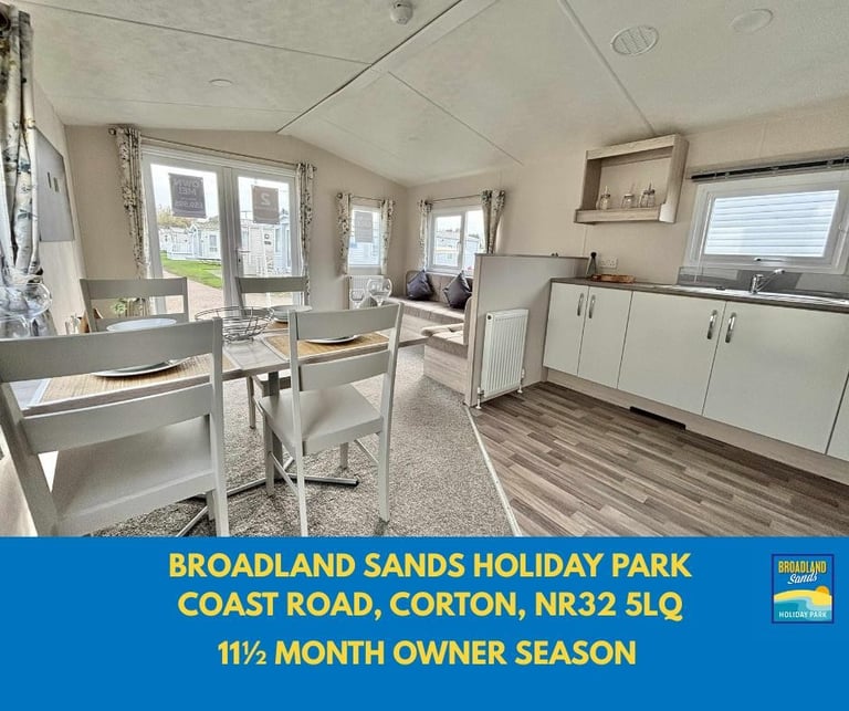 STATIC CARAVAN FOR SALE AT BROADLAND SANDS HOLIDAY PARK -