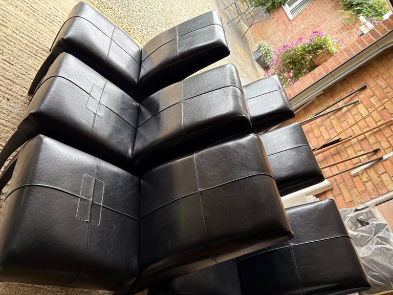 image for Plush leather dining chairs