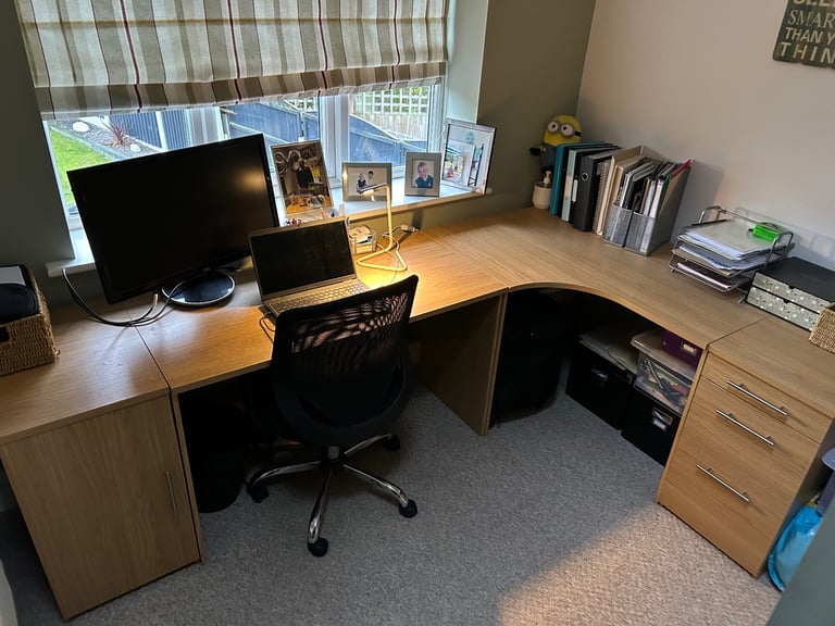 image for Complete Home Office Furniture Set (inc Chair)