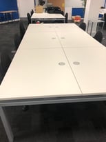 1200mm White Bench Desking
