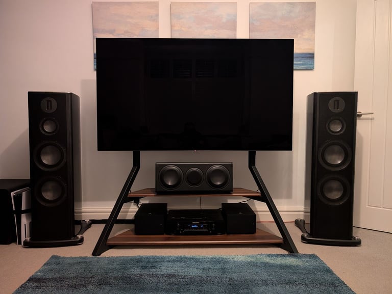 image for New Fitueyes Eiffel FT100 Floor TV Stand up to 100 inch TVs (see description)