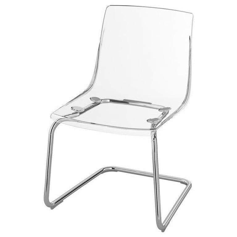 IKEA TOBIAS Chair, transparent/chrome-plated