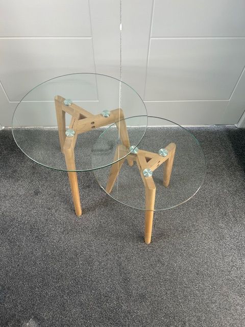 image for Nest of glass top tables