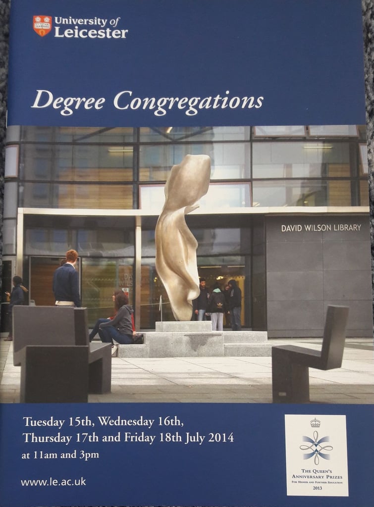 image for University of Leicester Degree Congregations Programme 2014 – post or collect